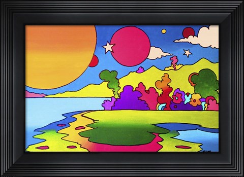 Framed Pop Art Landscape Print