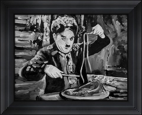 Framed Charlie Chaplin Print