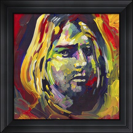 Framed Kurt Cobain Print