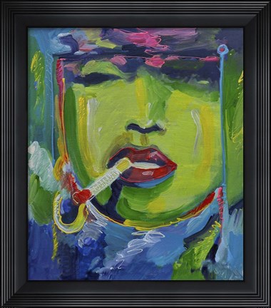 Framed Madonna Smoking Print