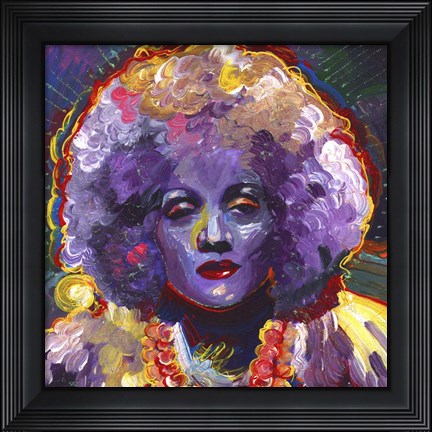 Framed Marlene Deitrich Vodoo Print