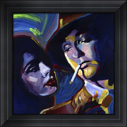 Framed Robert Mitchum Film Noir Print