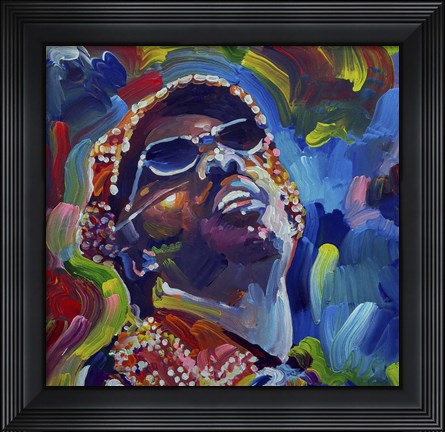 Framed Stevie Wonder Print