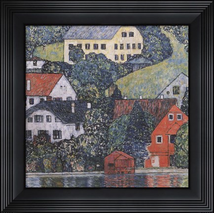 Framed Houses at Unterach on the Attersee Print