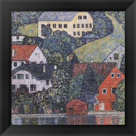 Framed Houses at Unterach on the Attersee Print