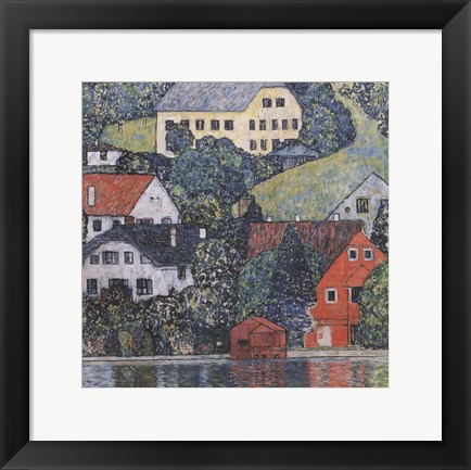 Framed Houses at Unterach on the Attersee Print