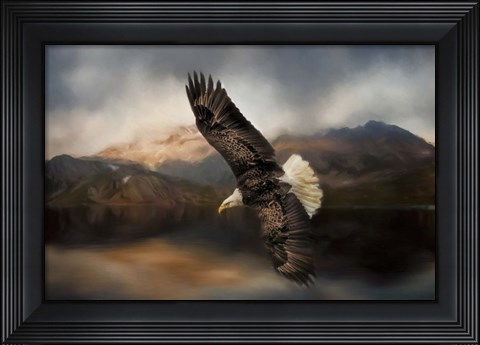 Framed Fishing At The Mount Print