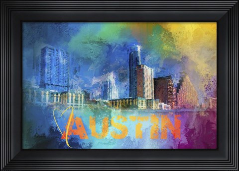 Framed Sending Love To Austin Print