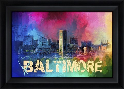 Framed Sending Love To Baltimore Print