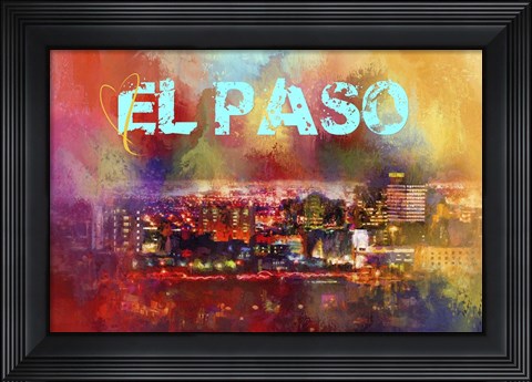 Framed Sending Love To El Paso Print