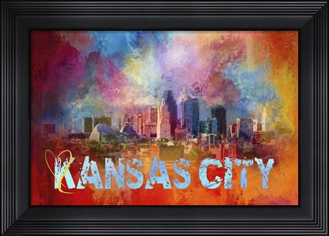 Framed Sending Love To Kansas City Print
