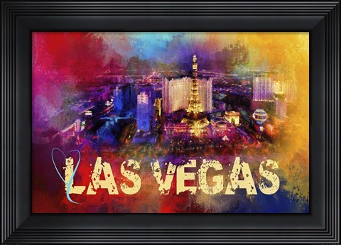 Framed Sending Love To Las Vegas Print