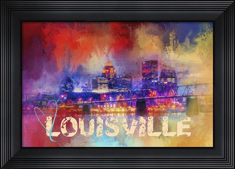 Framed Sending Love To Louisville Print