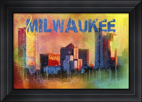 Framed Sending Love To Milwaukee Print