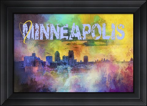 Framed Sending Love To Minneapolis Print