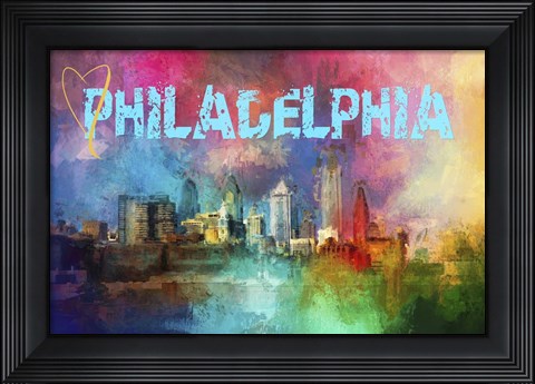 Framed Sending Love To Philadelphia Print
