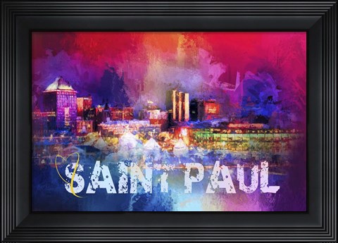 Framed Sending Love To Saint Paul Print