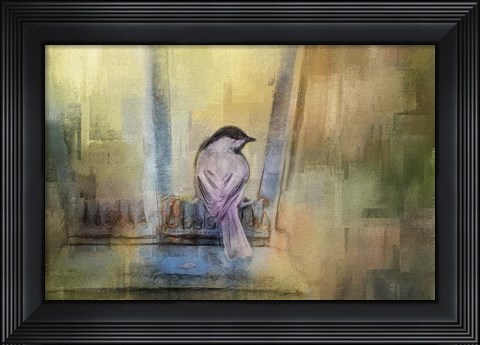 Framed Waiting In The Window Print