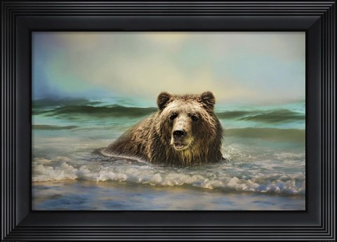 Framed Early Morning Swim Print