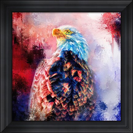 Framed Jazzy Bald Eagle Print