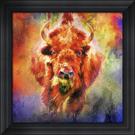 Framed Jazzy Buffalo Print