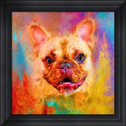 Framed Jazzy French Bulldog Print