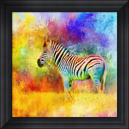 Framed Jazzy Zebra Print