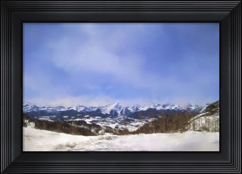Framed Overlooking The Mountains Of Colorado Print