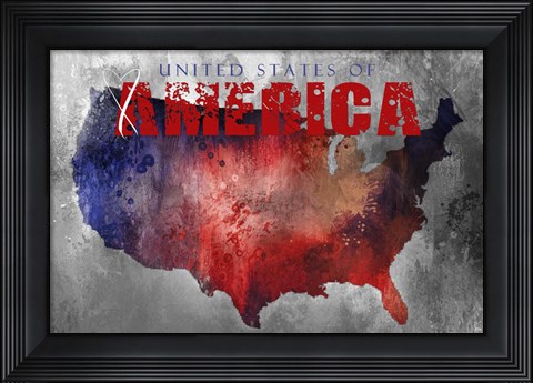 Framed Sending Love To The Usa Print