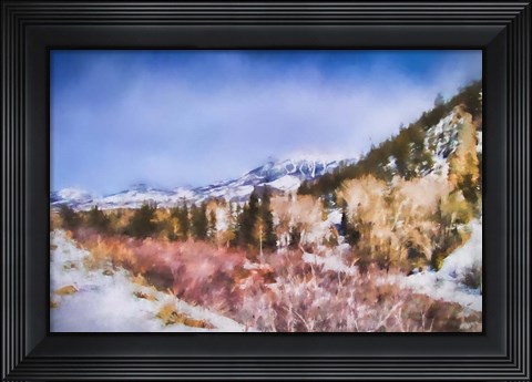 Framed Winter Beginnings In Colorado Print