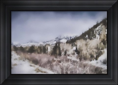 Framed Winter Impressions In Colorado 2 Print