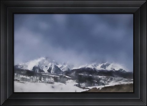 Framed Winter Impressions In Colorado 4 Print