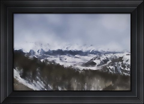 Framed Winter Impressions In Colorado 6 Print