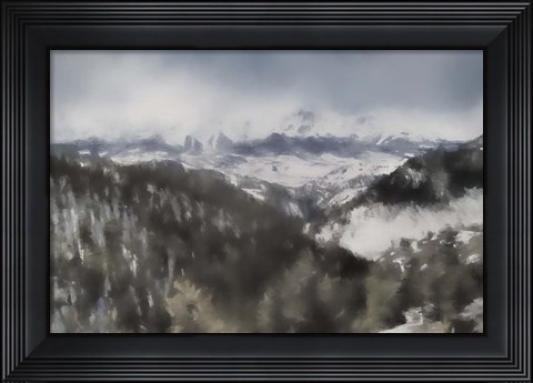 Framed Winter Impressions In Colorado 7 Print