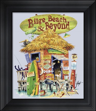 Framed Bilge Beach Beyond Print