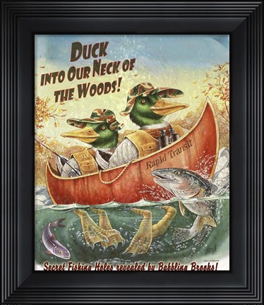 Framed Duck Canoe Print