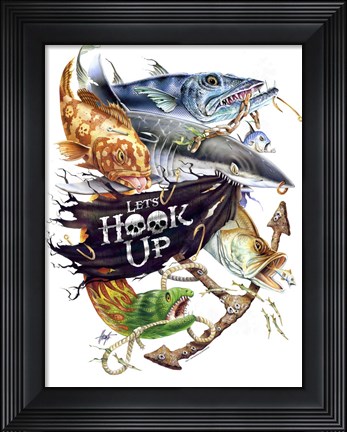 Framed Lets Hook Up Print