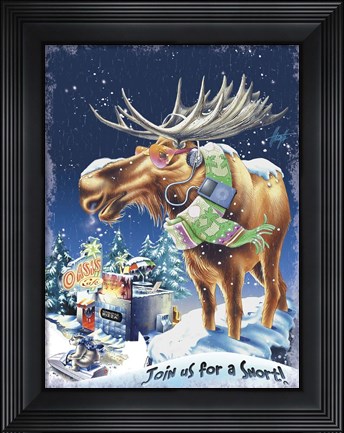 Framed Oasis Moose Print