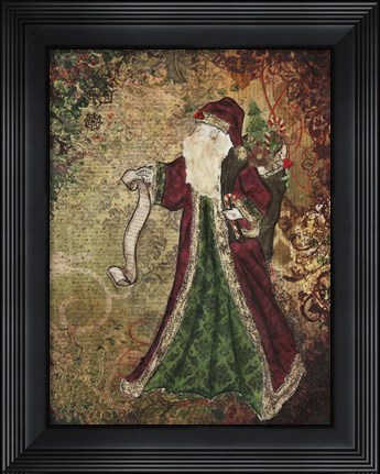 Framed Father Christmas Print