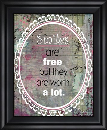 Framed Smiles (Urban Grunge theme) Print