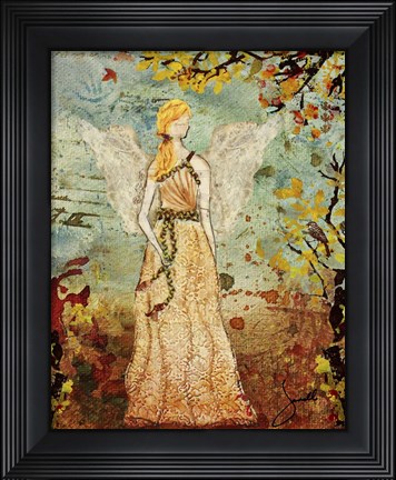 Framed Angel of Autumn Print