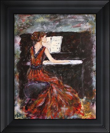 Framed Playing Chopin Print