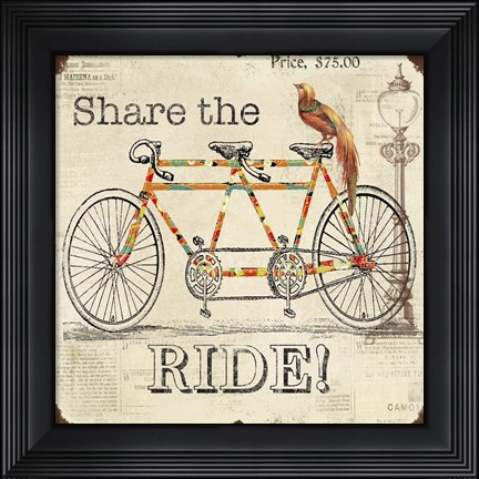 Framed Share the Ride Print