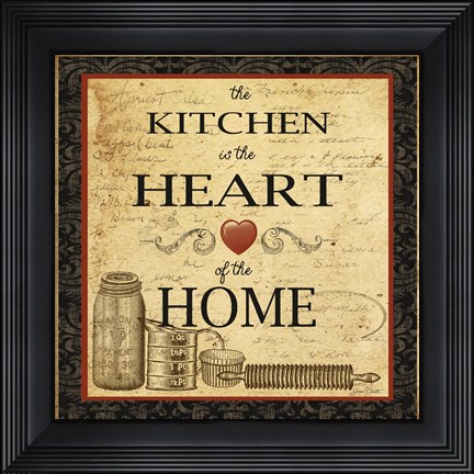 Framed Kitchen Heart Vignette Print