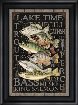 Framed Wilderness Lodge-O Print