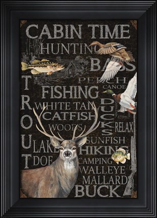 Framed Wilderness Lodge-P Print