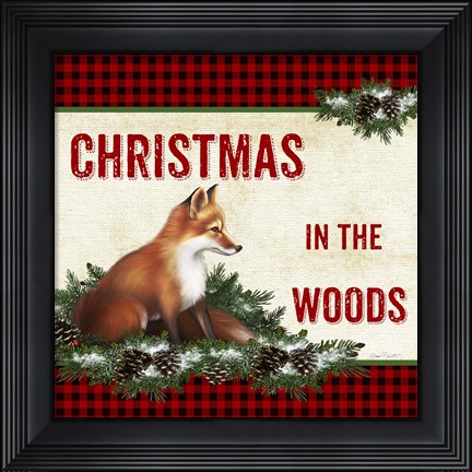 Framed Christmas in the Woods - Fox Print