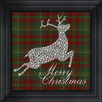 Framed Merry Christmas Plaid Print