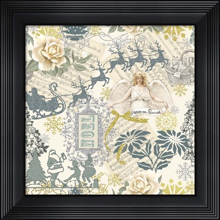 Framed Christmas Glitter-B Print