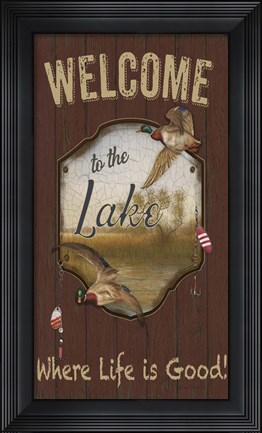 Framed Wilderness Lodge-D Print